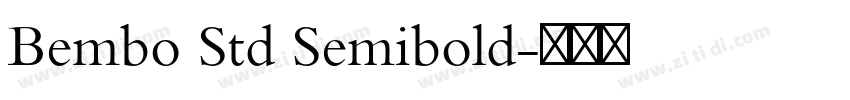 Bembo Std Semibold字体转换